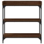 Console table with brown oak shelves 75x30x80 cm by , Side tables - Ref: Foro24-837816, Price: 39,80 €, Discount: %