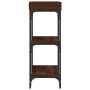 Console table with brown oak shelves 75x30x80 cm by , Side tables - Ref: Foro24-837816, Price: 39,80 €, Discount: %