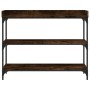 Mesa consola con estantes roble ahumado 100x30x80 cm de , Mesas auxiliares - Ref: Foro24-837809, Precio: 55,72 €, Descuento: %