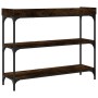 Mesa consola con estantes roble ahumado 100x30x80 cm de , Mesas auxiliares - Ref: Foro24-837809, Precio: 55,72 €, Descuento: %