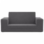 Children's 2-seater sofa bed in soft plush anthracite gray by , Baby and Toddler Furniture - Ref: Foro24-357030, Price: 48,99...