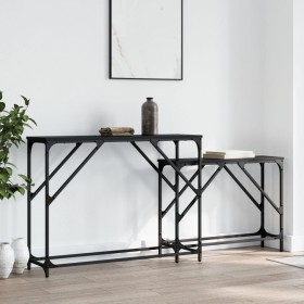 Stackable console tables 2 units black engineered wood by , Side tables - Ref: Foro24-837802, Price: 46,00 €, Discount: %