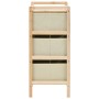 Storage shelf with 3 beige cedar wood fabric baskets by vidaXL, Lockers and storage cabinets - Ref: Foro24-246433, Price: 32,...