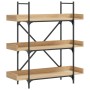 Bookcase with 3 shelves engineered oak wood 100x33x108.5 cm by , Bookcases and shelves - Ref: Foro24-837688, Price: 62,19 €, ...