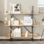 Bookcase with 3 shelves engineered oak wood 100x33x108.5 cm by , Bookcases and shelves - Ref: Foro24-837688, Price: 62,19 €, ...