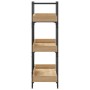 Bookcase with 3 shelves engineered oak wood 100x33x108.5 cm by , Bookcases and shelves - Ref: Foro24-837688, Price: 62,19 €, ...