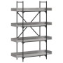 Bookcase with 4 shelves gray Sonoma wood 100x33x145.5 cm by , Bookcases and shelves - Ref: Foro24-837695, Price: 82,58 €, Dis...