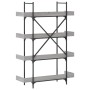 Bookcase with 4 shelves gray Sonoma wood 100x33x145.5 cm by , Bookcases and shelves - Ref: Foro24-837695, Price: 82,58 €, Dis...