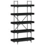 Bookcase with 5 shelves black engineered wood 100x33x180.5 cm by , Bookcases and shelves - Ref: Foro24-837697, Price: 71,75 €...