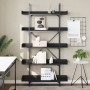 Bookcase with 5 shelves black engineered wood 100x33x180.5 cm by , Bookcases and shelves - Ref: Foro24-837697, Price: 71,75 €...