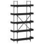 Bookcase with 5 shelves black engineered wood 100x33x180.5 cm by , Bookcases and shelves - Ref: Foro24-837697, Price: 71,75 €...