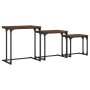 Stapelbare Couchtische, 3-teilig, Holzwerkstoff, braune Eiche von , Couchtisch - Ref: Foro24-837821, Preis: 37,22 €, Rabatt: %