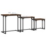 Stapelbare Couchtische, 3-teilig, Holzwerkstoff, braune Eiche von , Couchtisch - Ref: Foro24-837821, Preis: 37,22 €, Rabatt: %