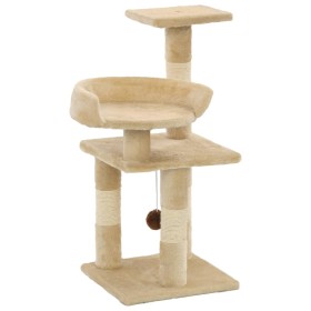 Rascador para gatos con postes de sisal 65 cm beige de vidaXL, Mobiliario para gatos - Ref: Foro24-170609, Precio: 37,21 €, D...