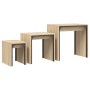 Stackable coffee tables 3 pieces engineered wood Sonoma oak by , Coffee table - Ref: Foro24-837823, Price: 46,19 €, Discount: %