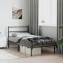 Bed frame with black metal headboard 100x190 cm by , Beds and slatted bases - Ref: Foro24-355359, Price: 61,81 €, Discount: %