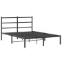 Bed frame with black metal headboard 140x190 cm by , Beds and slatted bases - Ref: Foro24-355365, Price: 87,83 €, Discount: %