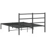 Bed frame with black metal headboard 140x190 cm by , Beds and slatted bases - Ref: Foro24-355365, Price: 87,83 €, Discount: %