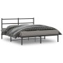 Bed frame with black metal headboard 150x200 cm by , Beds and slatted bases - Ref: Foro24-355367, Price: 96,69 €, Discount: %