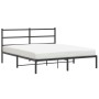 Bed frame with black metal headboard 150x200 cm by , Beds and slatted bases - Ref: Foro24-355367, Price: 96,76 €, Discount: %