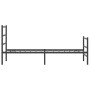 Bed frame with headboard and black metal footboard 75x190 cm by , Beds and slatted bases - Ref: Foro24-355373, Price: 65,11 €...