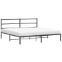 Estructura de cama con cabecero metal negro 193x203 cm de , Camas y somieres - Ref: Foro24-355371, Precio: 100,37 €, Descuent...