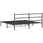 Estructura de cama con cabecero metal negro 193x203 cm de , Camas y somieres - Ref: Foro24-355371, Precio: 100,37 €, Descuent...