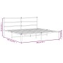 Estructura de cama con cabecero metal negro 193x203 cm de , Camas y somieres - Ref: Foro24-355371, Precio: 100,37 €, Descuent...