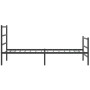 Bed frame with headboard and black metal footboard 100x200cm by , Beds and slatted bases - Ref: Foro24-355378, Price: 72,64 €...