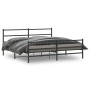 Estructura de cama con cabecero y estribo metal negro 200x200cm de , Camas y somieres - Ref: Foro24-355390, Precio: 116,68 €,...