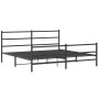 Bed frame with headboard and black metal footboard 200x200cm by , Beds and slatted bases - Ref: Foro24-355390, Price: 116,68 ...