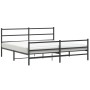 Bed frame with headboard and black metal footboard 200x200cm by , Beds and slatted bases - Ref: Foro24-355390, Price: 116,68 ...