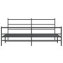 Bed frame with headboard and black metal footboard 200x200cm by , Beds and slatted bases - Ref: Foro24-355390, Price: 116,68 ...