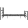 Bed frame with headboard and black metal footboard 200x200cm by , Beds and slatted bases - Ref: Foro24-355390, Price: 116,68 ...