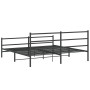 Bed frame with headboard and black metal footboard 200x200cm by , Beds and slatted bases - Ref: Foro24-355390, Price: 116,68 ...