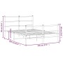 Estructura de cama con cabecero y estribo metal negro 140x200cm de , Camas y somieres - Ref: Foro24-355384, Precio: 98,75 €, ...