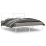 Estructura de cama de metal con cabecero blanca 150x200 cm de , Camas y somieres - Ref: Foro24-355416, Precio: 90,39 €, Descu...