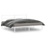 Estructura de cama con cabecero metal blanca 200x200 cm de , Camas y somieres - Ref: Foro24-355421, Precio: 101,37 €, Descuen...