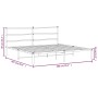 Estructura de cama con cabecero metal blanca 200x200 cm de , Camas y somieres - Ref: Foro24-355421, Precio: 101,37 €, Descuen...