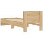 Cama con cabecero madera de ingeniería roble Sonoma 90x190 cm de , Camas y somieres - Ref: Foro24-838654, Precio: 83,90 €, De...