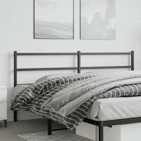 Black metal headboard 193 cm by , Headboards and footboards - Ref: Foro24-355402, Price: 32,99 €, Discount: %