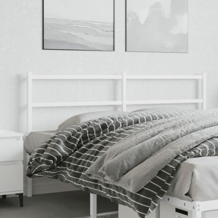 Cabecero de metal blanco 160 cm de , Cabeceros y pies de cama - Ref: Foro24-355449, Precio: 30,70 €, Descuento: %