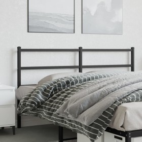 Black metal headboard 150 cm by , Headboards and footboards - Ref: Foro24-355399, Price: 31,99 €, Discount: %