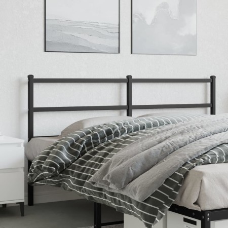 Black metal headboard 150 cm by , Headboards and footboards - Ref: Foro24-355399, Price: 31,70 €, Discount: %