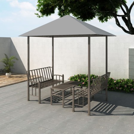 Garden kiosk with anthracite gray table and benches 2.5x1.5x2.4 cm by vidaXL, Tents and gazebos - Ref: Foro24-44755, Price: 3...