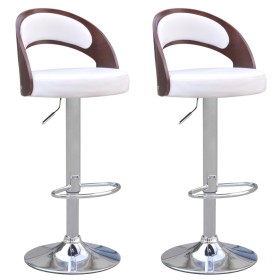 Kitchen stools 2 pcs curved wood artificial leather by , Kitchen stools - Ref: Foro24-242201, Price: 219,99 €, Discount: %