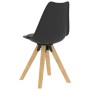 Sillas de comedor 4 uds PP negro y madera maciza de haya de , Sillas de comedor - Ref: Foro24-324226, Precio: 191,99 €, Descu...