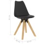 Sillas de comedor 4 uds PP negro y madera maciza de haya de , Sillas de comedor - Ref: Foro24-324226, Precio: 191,99 €, Descu...