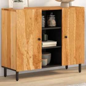 Solid acacia wood auxiliary cabinet 90x33x75 cm by , Sideboards - Ref: Foro24-356883, Price: 156,39 €, Discount: %