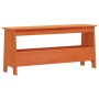 Hallway bench solid wax brown pine wood 100x28x45 cm by , Benches for halls and storage - Ref: Foro24-837384, Price: 52,39 €,...